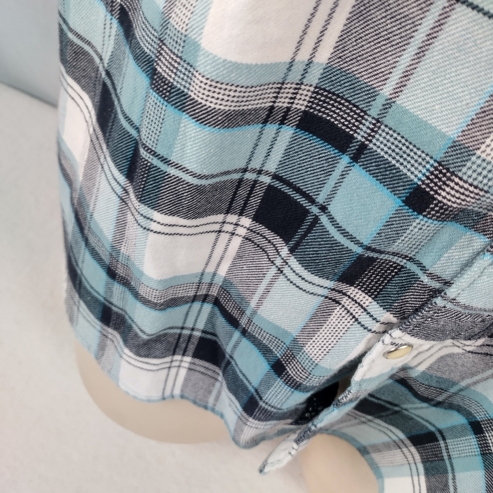 lucky brand Men's Size Large Saturday Stretch Pearl Snap Casual Shirt - Picture 6 of 11